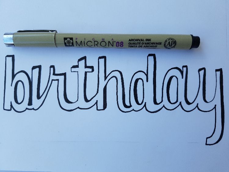 handletteren birthday III