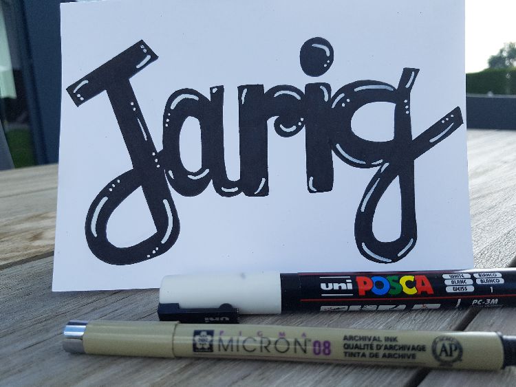 handletteren jarig