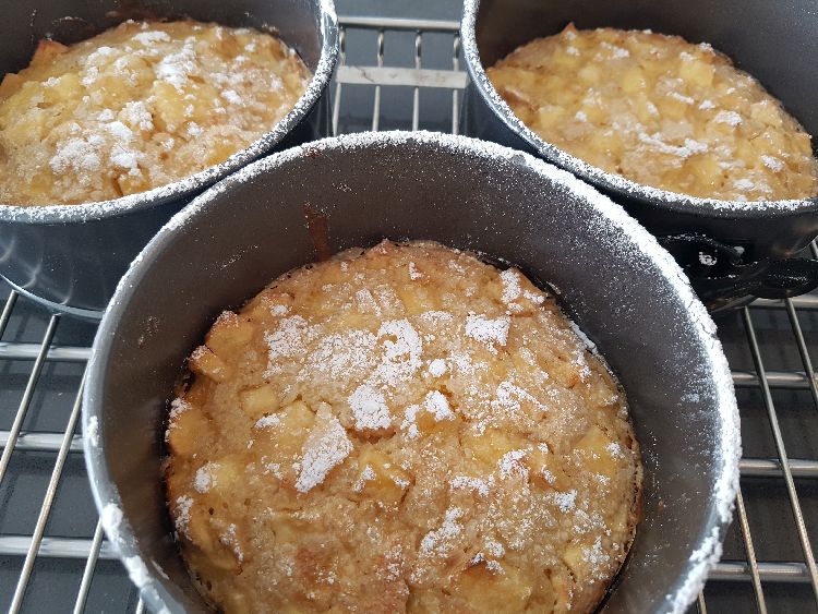 metertjes appeltaart gebakken