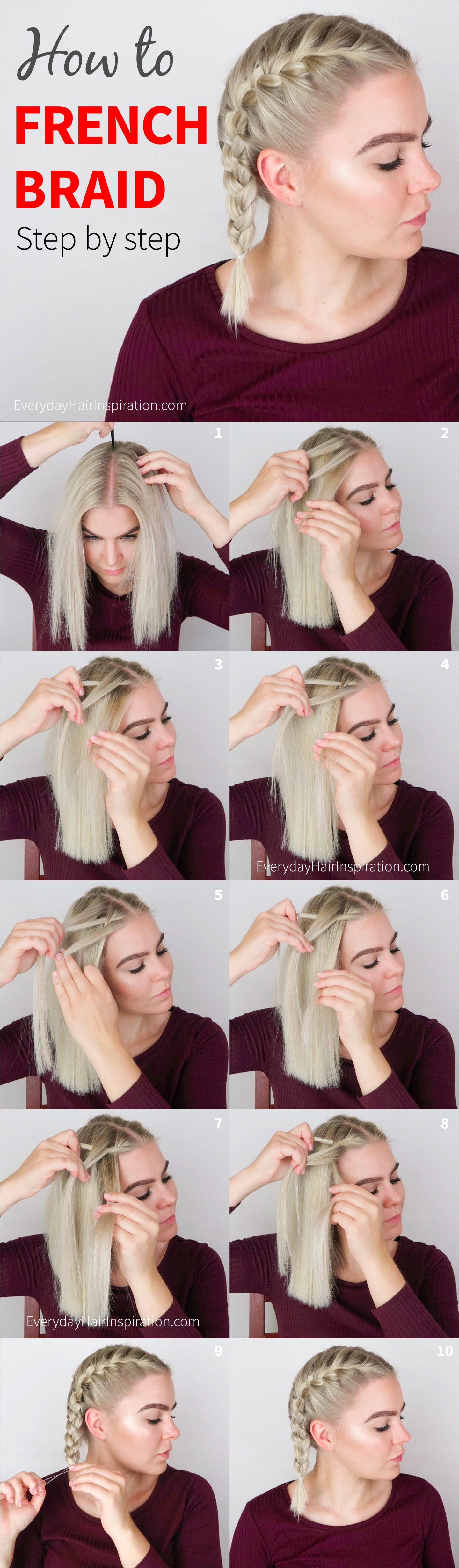 How to Make French Knot Easy Way Hair Style 11 Steps