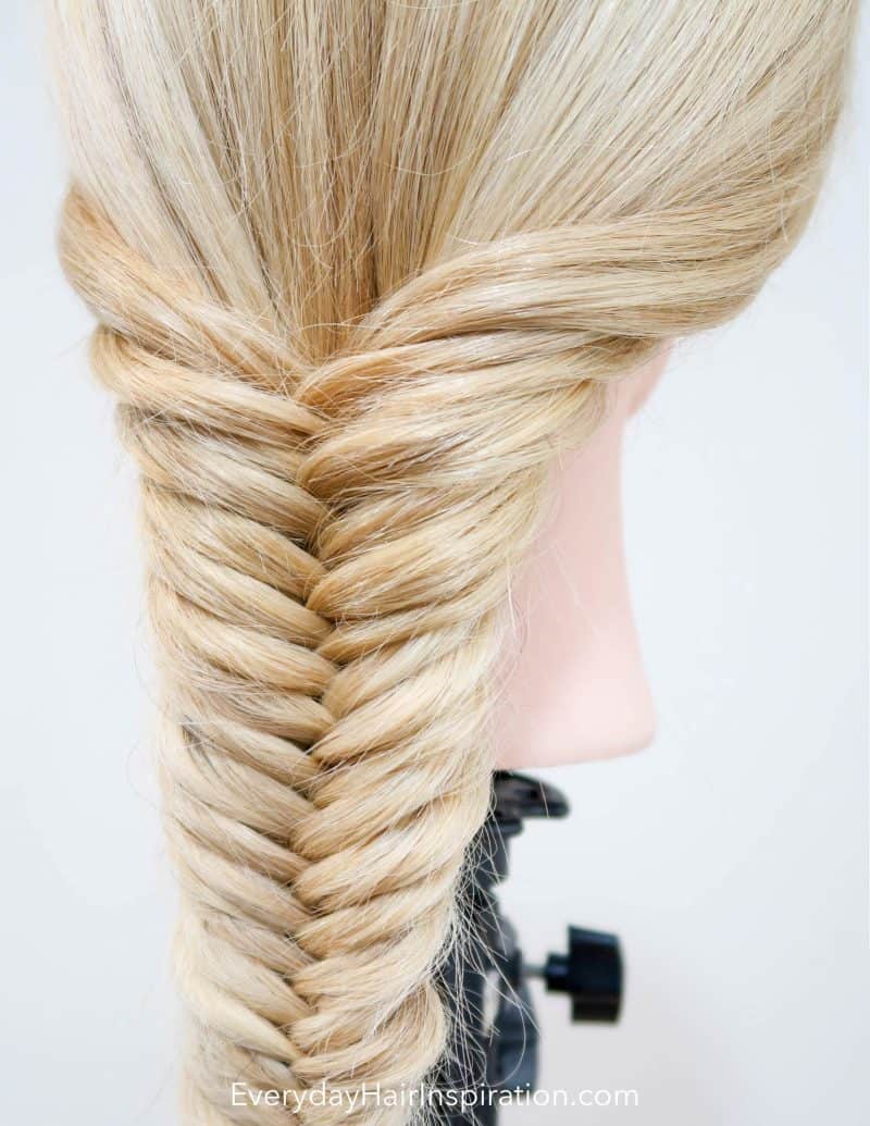 Fishtail Braid Step By Step - The Easiest Braid Ever - Everyday Hair ...