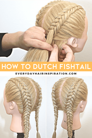 Easy dutch fishtail braid