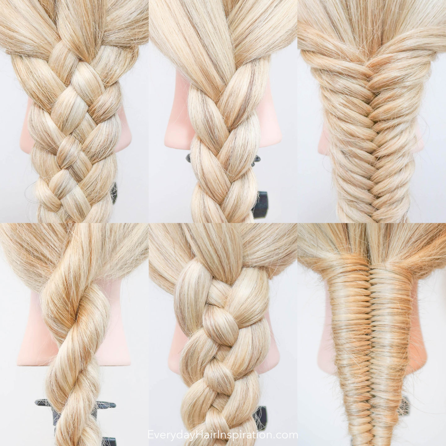 6 Easy Beginner Friendly Braids - Learn All In 1 Day! - Everyday Hair ...