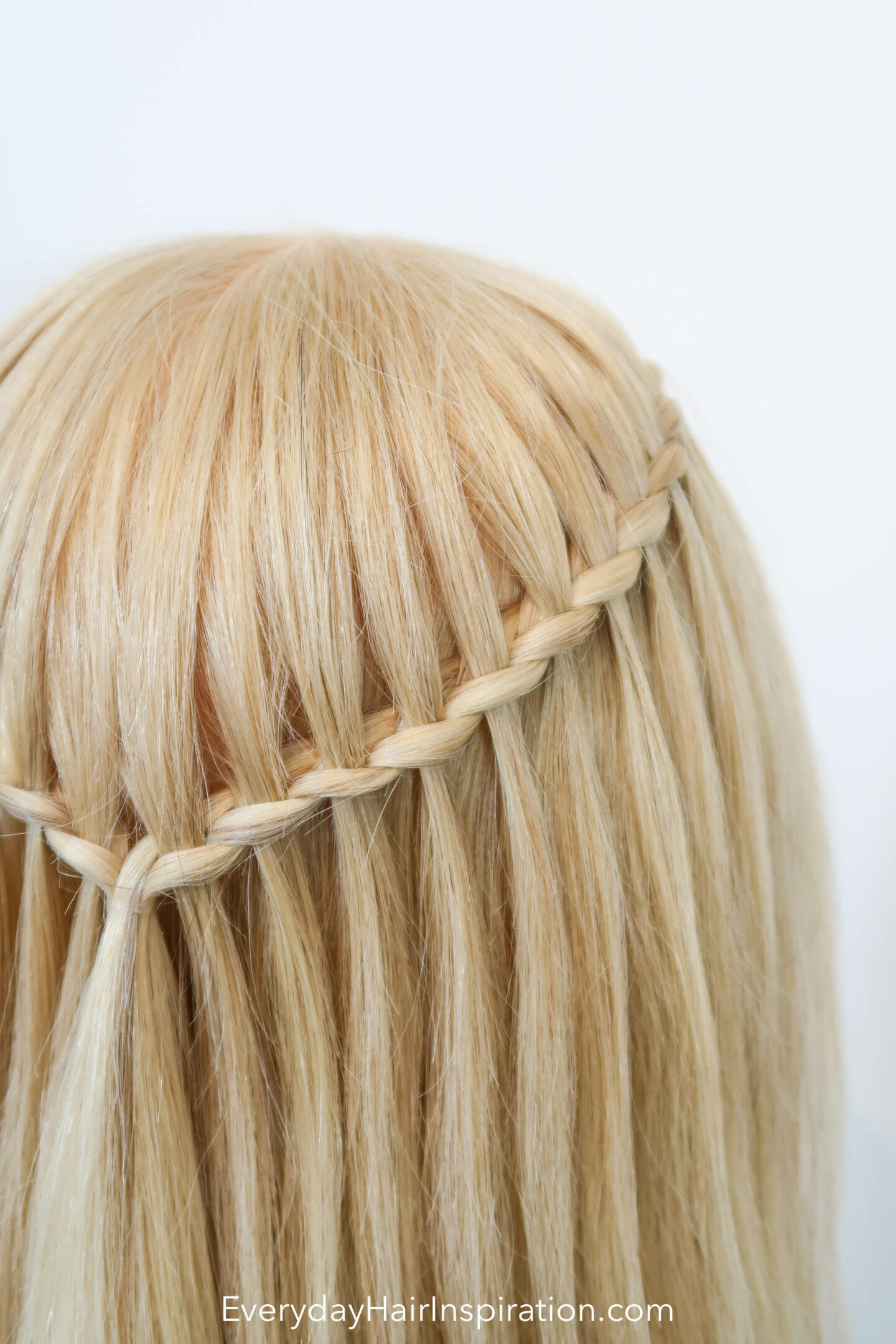 Easy faux waterfall braid