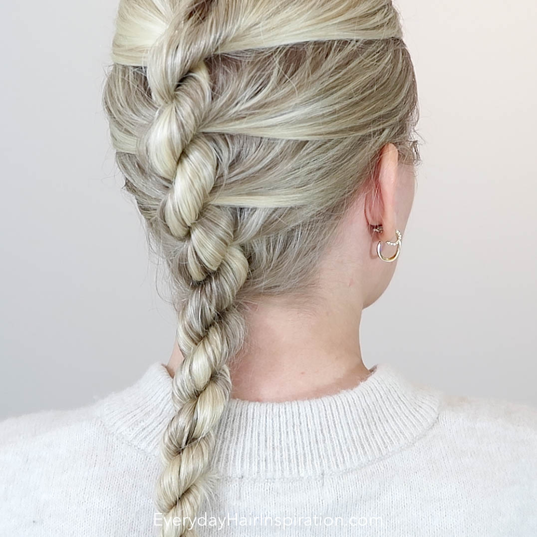 french rope braid your own hair