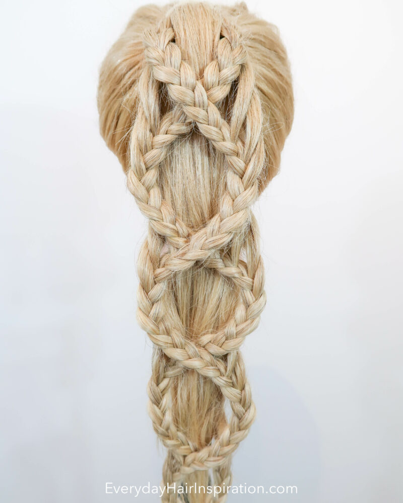 Criss-cross Braided Ponytail Hairstyle - Everyday Hair inspiration