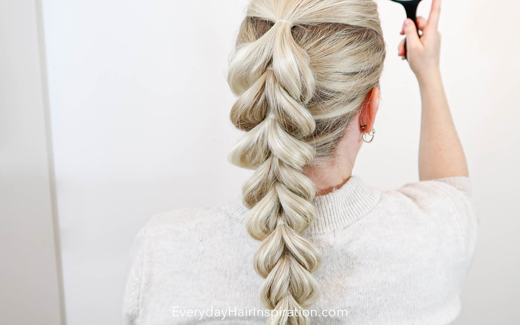 Front Pull Through Braid With Accents