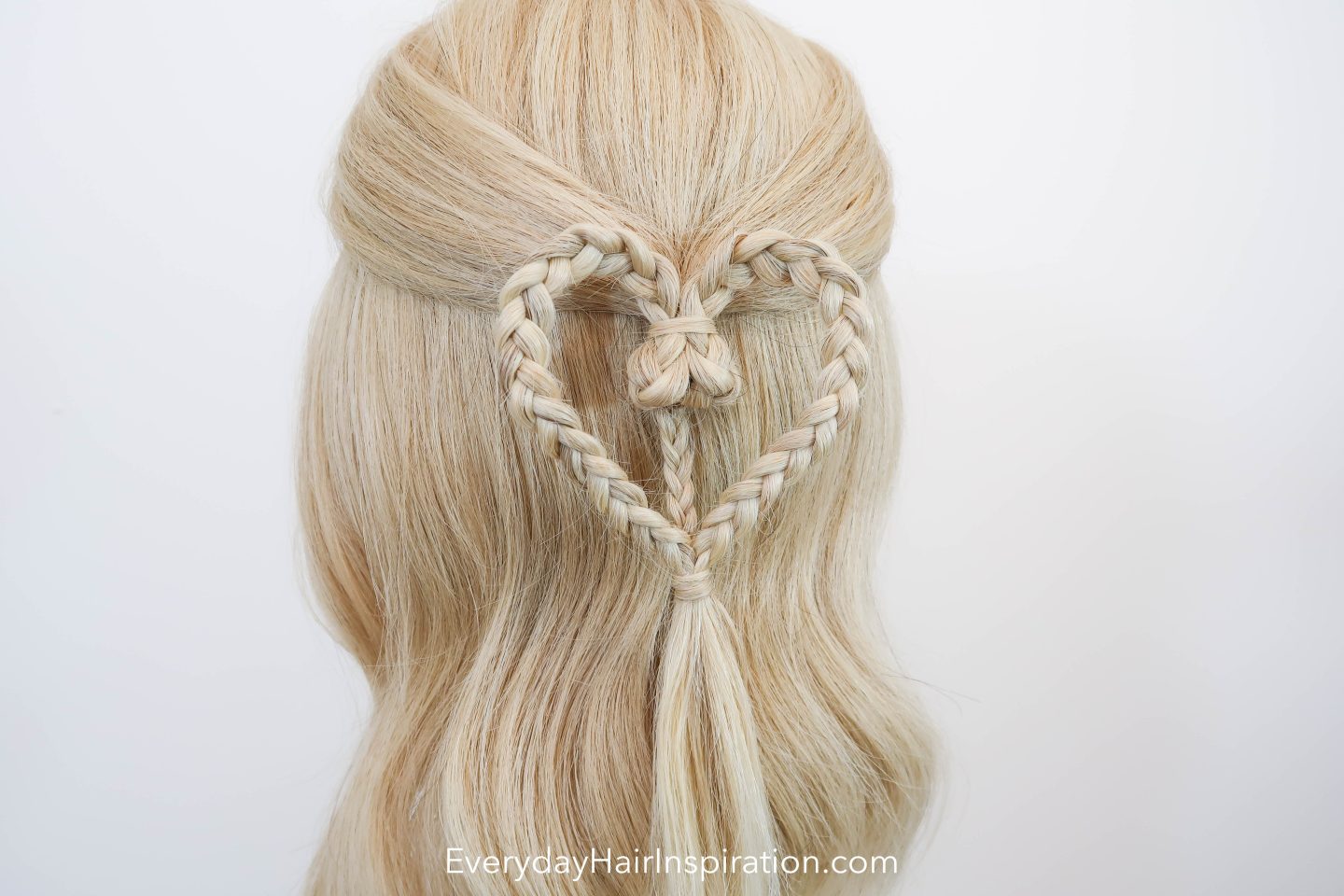 Twisted Heart Hairstyle For Beginners  Perfect For Valentines Day   Everyday Hair inspiration