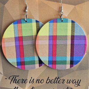 Color striped earring Evita art and Music