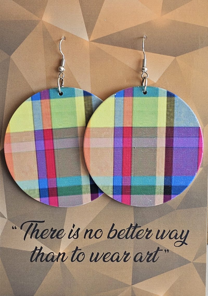 Color striped earring Evita art and Music