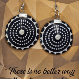 Black and white swirls earrings - Evita Tjon A Ten