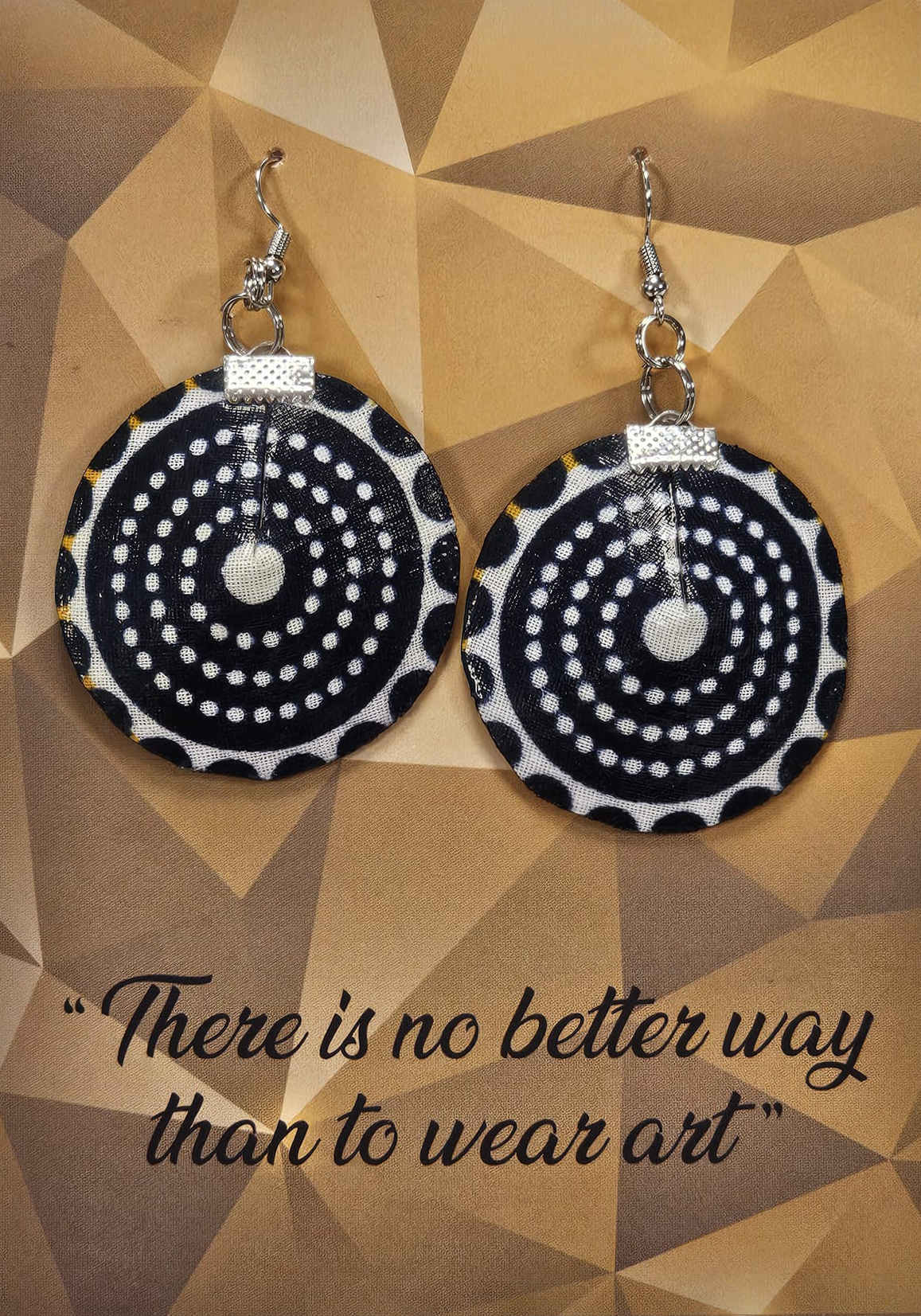 Black and white swirls earrings - Evita Tjon A Ten