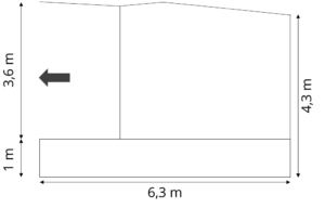 Skiss Mobil Scen 42 kvm, uthyrning, hyra