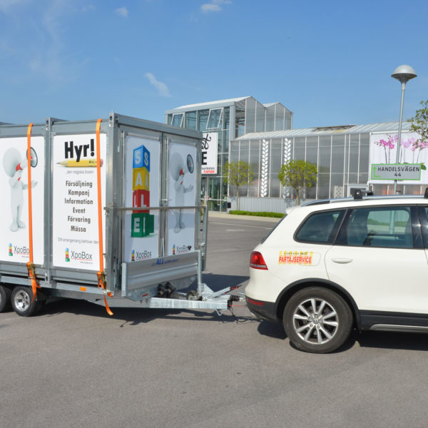 Mobil valstuga XpoBox, hyra, uthyrning, reklam, expo