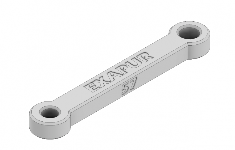 Guide levers for the Volvo EC160E (scale 1:14) (Download) 2 Guide lever for the Volvo EC160E (1:14) with different hole spacings (example image)