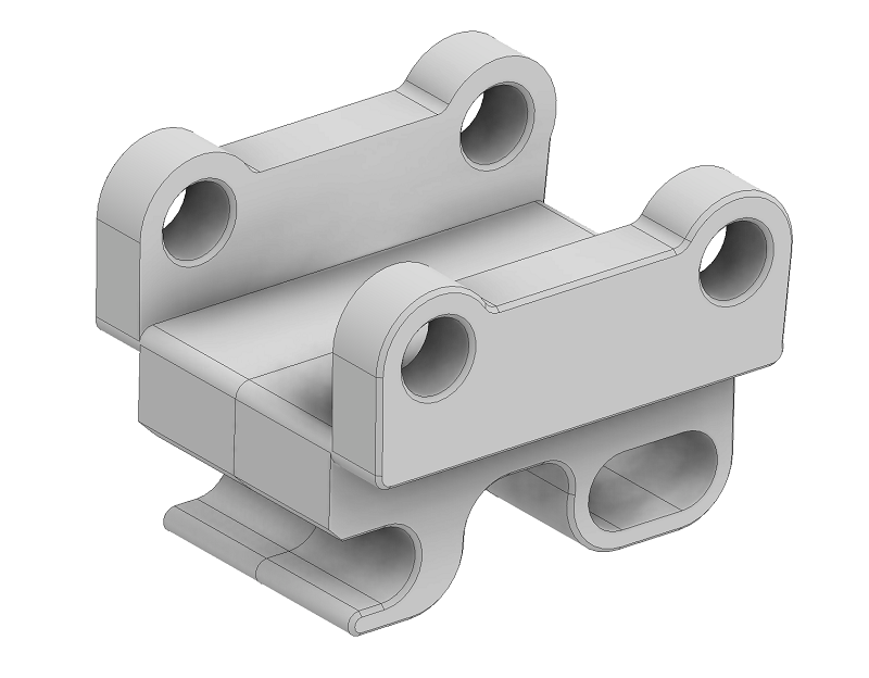 Accessory bundle for the VOLVO EC160E (1:16) excavator (Download) 8 Adapter for scrap grapple of the VOLVO EC160E (1:16) excavator suitable for EXAPUR quick coupler, CAD View