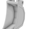 Backhoe bucket for the VOLVO EC160E (1:16) excavator CAD view