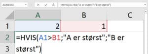 excel hvis