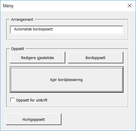 Automatisk bordplassering