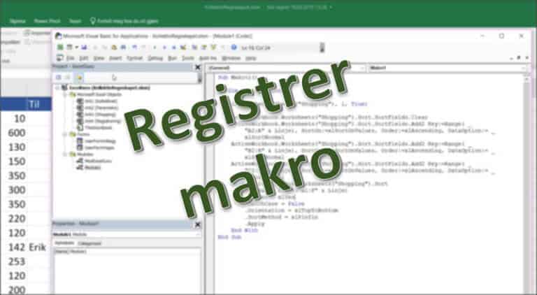 Registrer makro