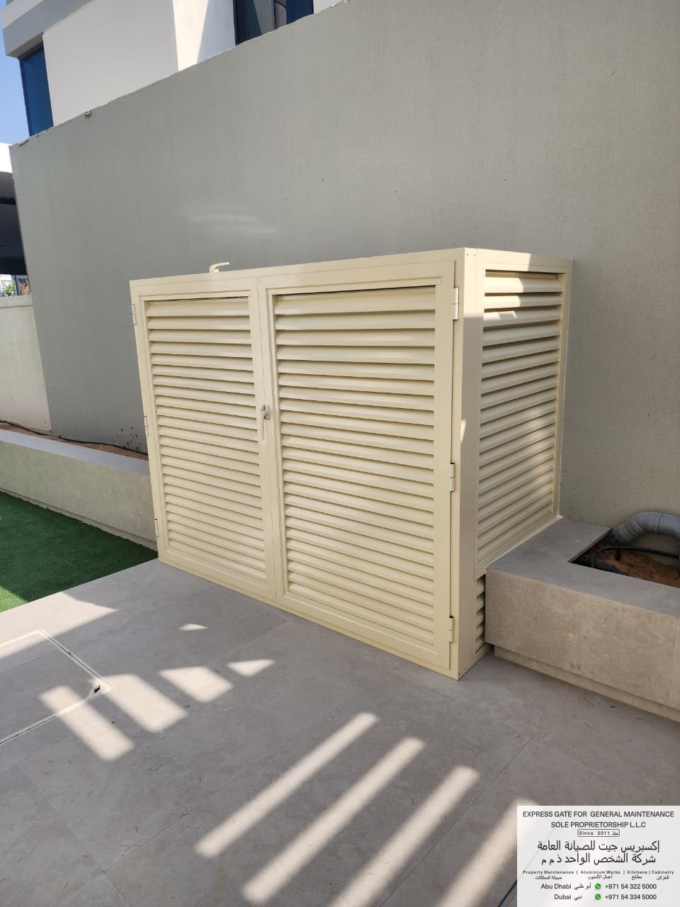 Louver Control Box Large Aluminum Louver Box with door For Pool pump - Express Gate