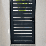Slatted louvered aluminium back garden gate