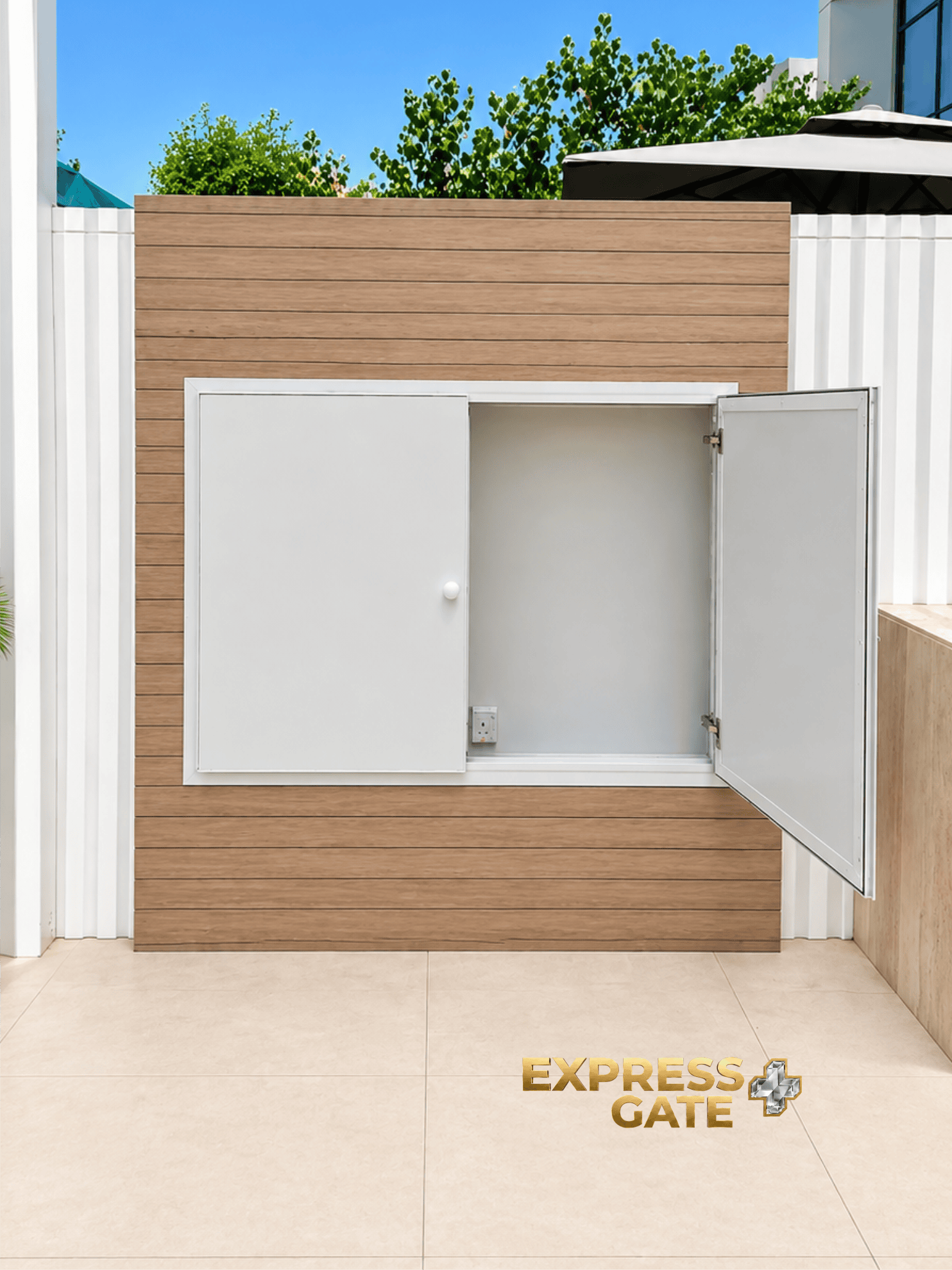 Weatherproof Aluminum Doors for Outdoor TV Entertainment Kitchens