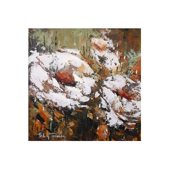 Witte Bloemen in Zacht Licht - Origineel