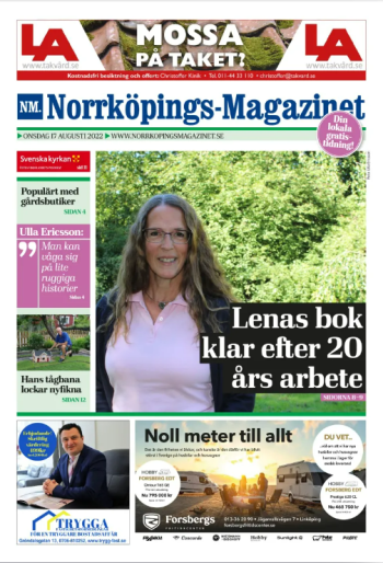 Framsidan av Norrköpings-Magazinet med Lena Gripenblad