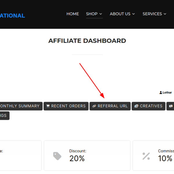 Howto use “refferral URL” in your dashboard