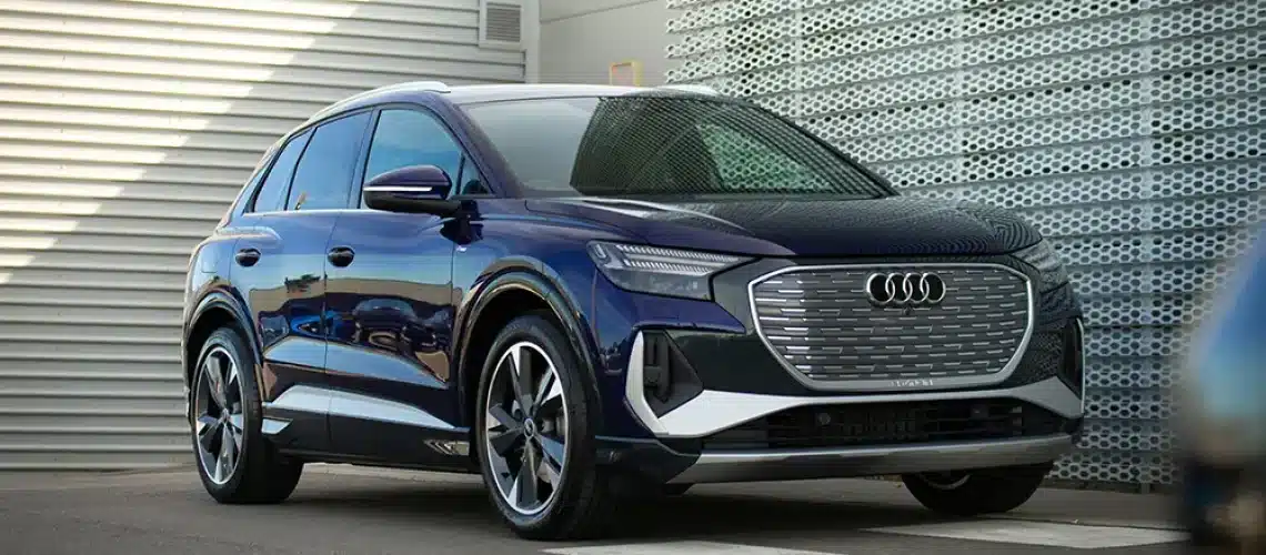 Audi Q4 e-tron importbil hos Fair Bilsyn – klar til syn og nummerplader