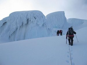 Climbing the Cayambe mountain in Ecuador