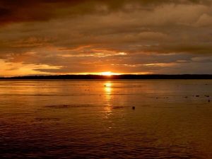 Sunset in Amazon Iquitos