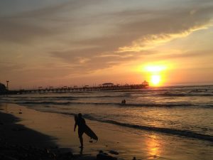 Surfer with surfboard