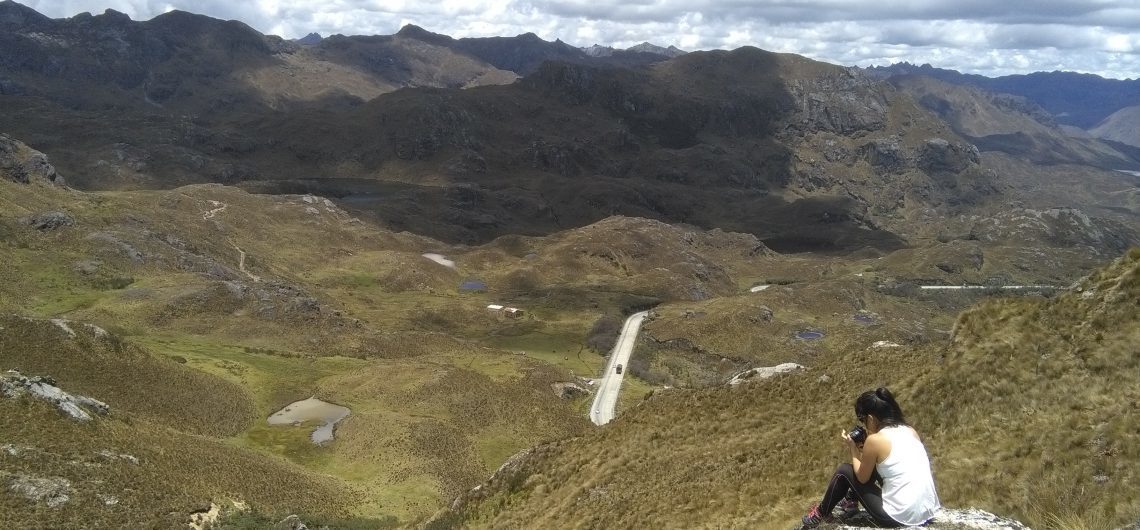 Solo travelers in Cajas Ecuador