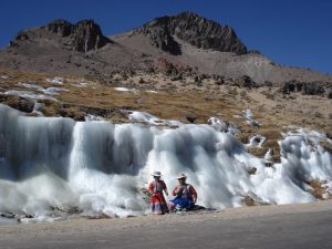 Ice during Colca Canyon tour