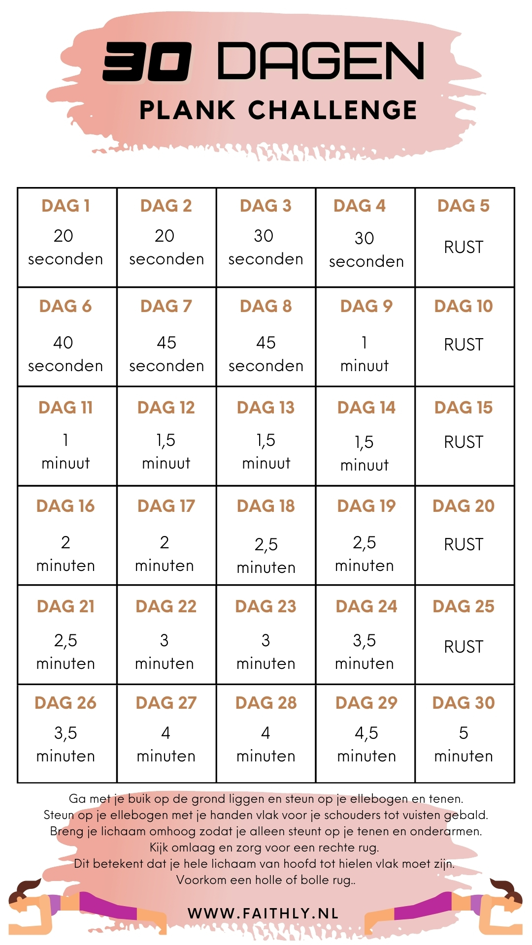 30 dagen fitness challenge - Faithly.nl