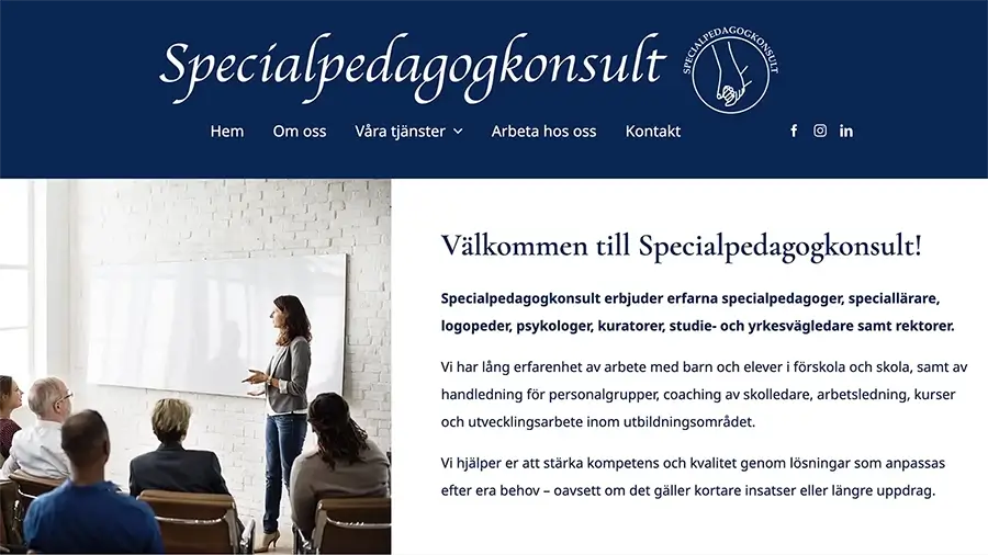 WordPress-referens – Specialpedagogkonsult Maria Engstam