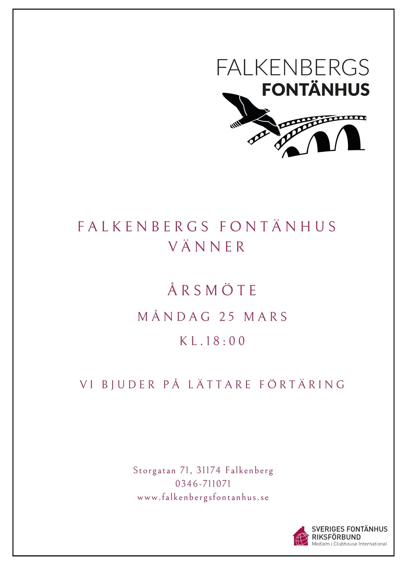 Årsmöte Falkenbergs Fontänhus 2024
