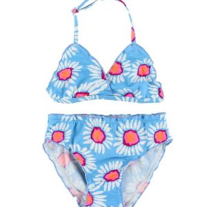 Color Kids Bikini - Vivi - UV40+ - Lyseblå m. Blomster