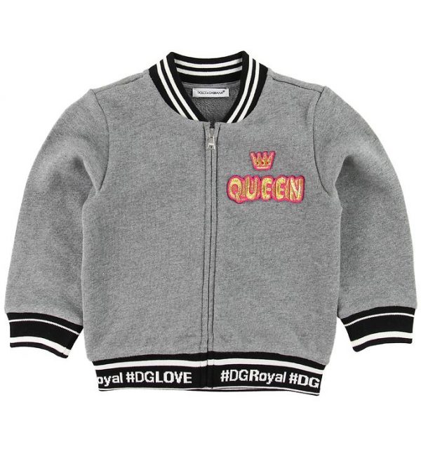 Dolce & Gabbana Cardigan - Sweat - Gråmeleret m. Queen