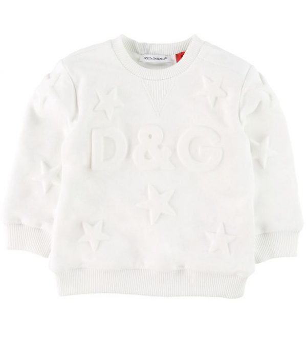 Dolce & Gabbana Sweatshirt - Hvid m. Stjerner