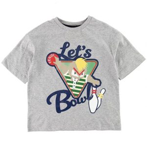Fendi Kids T-shirt - Gråmeleret m. Bowling
