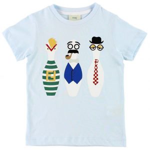 Fendi Kids T-shirt - Lyseblå m. Kegler