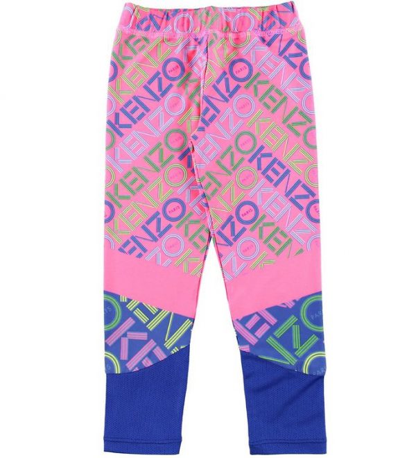 Kenzo Leggings - Exclusive Edition - Neon Pink/Blå m. Logo