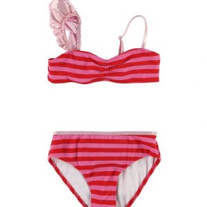 Little Marc Jacobs Bikini - Pink/Rødstribet m. Flæse