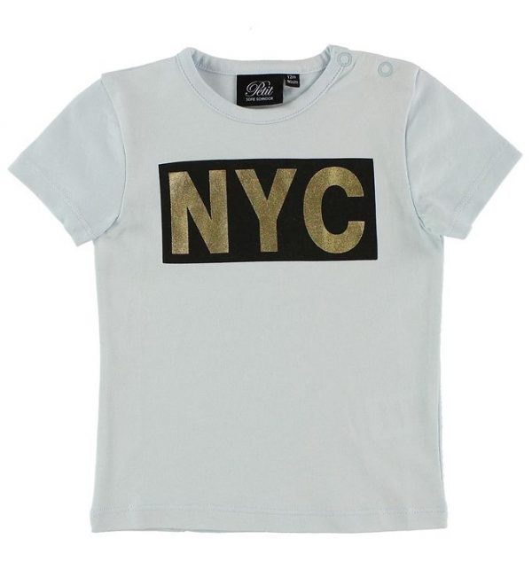 Petit by Sofie Schnoor T-shirt - Lyseblå m. NYC