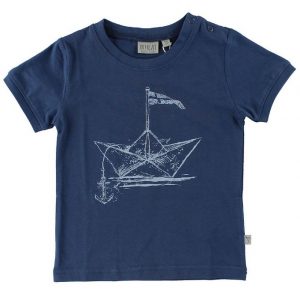 Wheat T-Shirt - Blå m. Papirsbåd