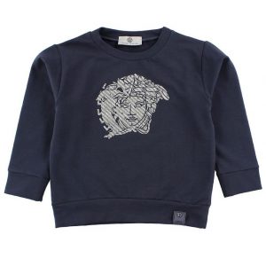 Young Versace Sweatshirt - Støvet Blå m. Sølv Logo