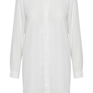 Ichi Ihcellani Lang Skjorte, Farve: Hvid, Størrelse: 34, Dame